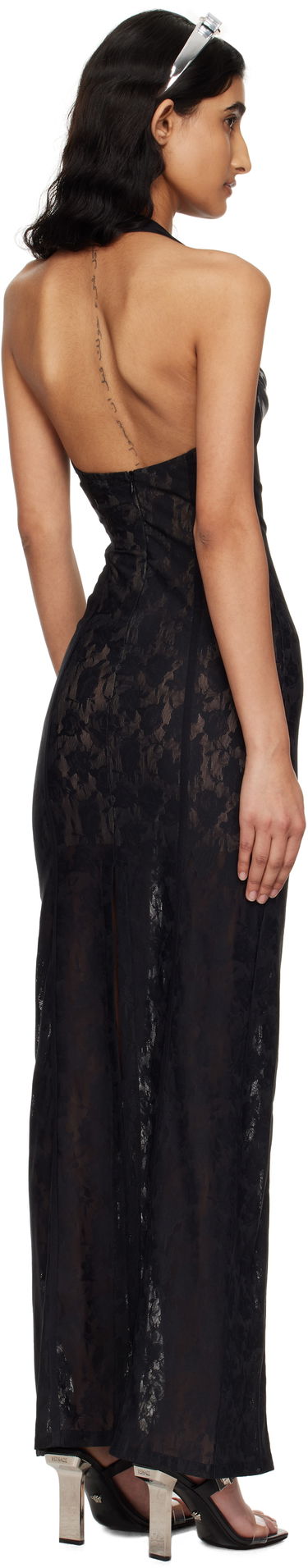 Kjole MISBHV MISBHV Stella Lace Maxi Dress Sort | 250W808, 2