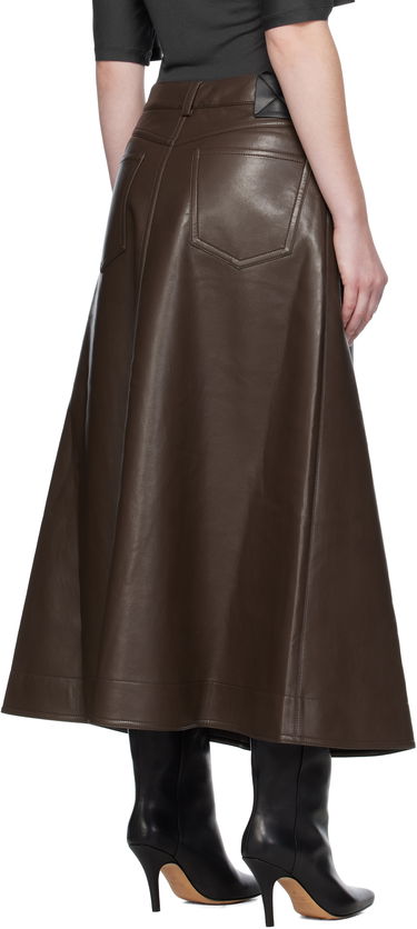 Nederdel Nanushka Nanushka Cintia Regenerated Leather Maxi Skirt Brun | NW25PFSK15478, 2