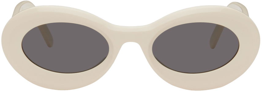 Solbriller Loewe Off-White Loop Sunglasses Beige | LW40110U@5025A, 0