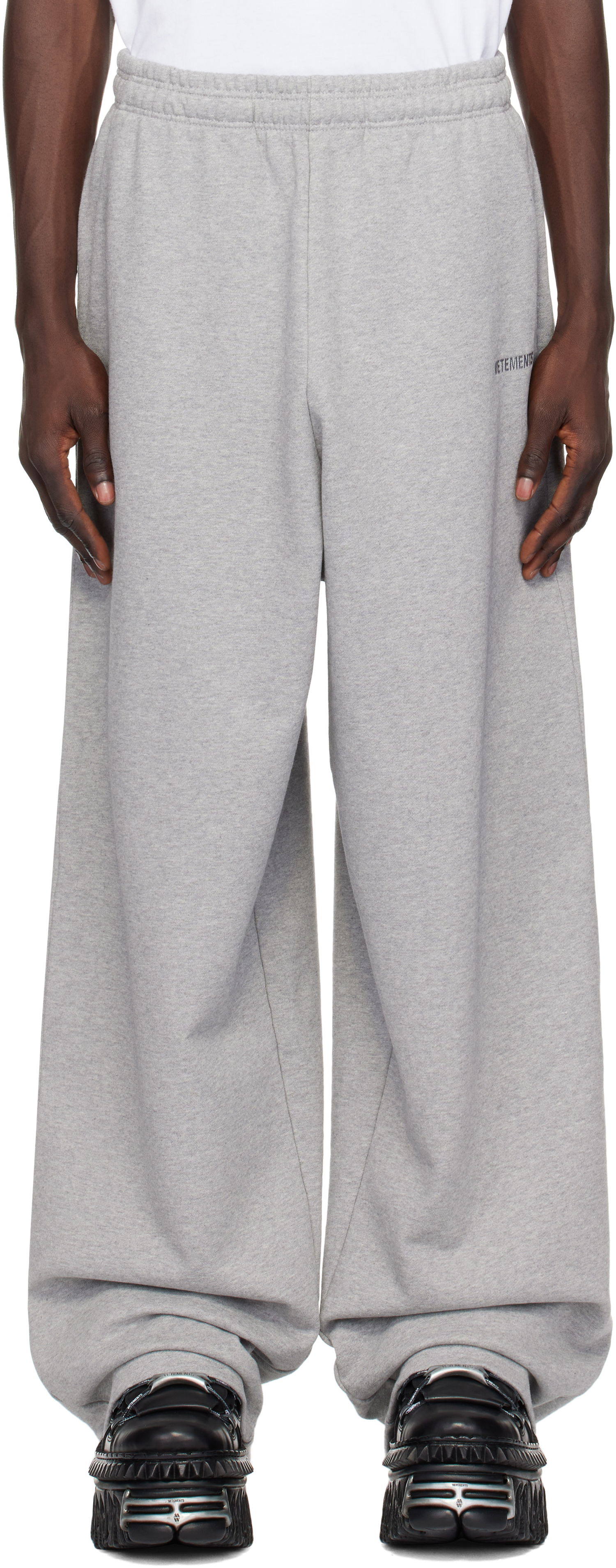 Joggingbukser VETEMENTS Embroidered Logo Sweatpants Grå | UA66SP630G, 0