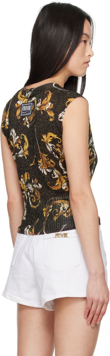 Tanktop Versace Versace Jeans Couture Barocco Lurex Vest Sort | E78HAFM06_ECMN45, 2