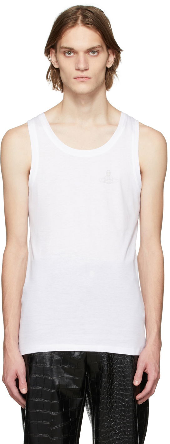 Tanktop Vivienne Westwood Vivienne Westwood Logo Tank Top Hvid | 81060007-21424-