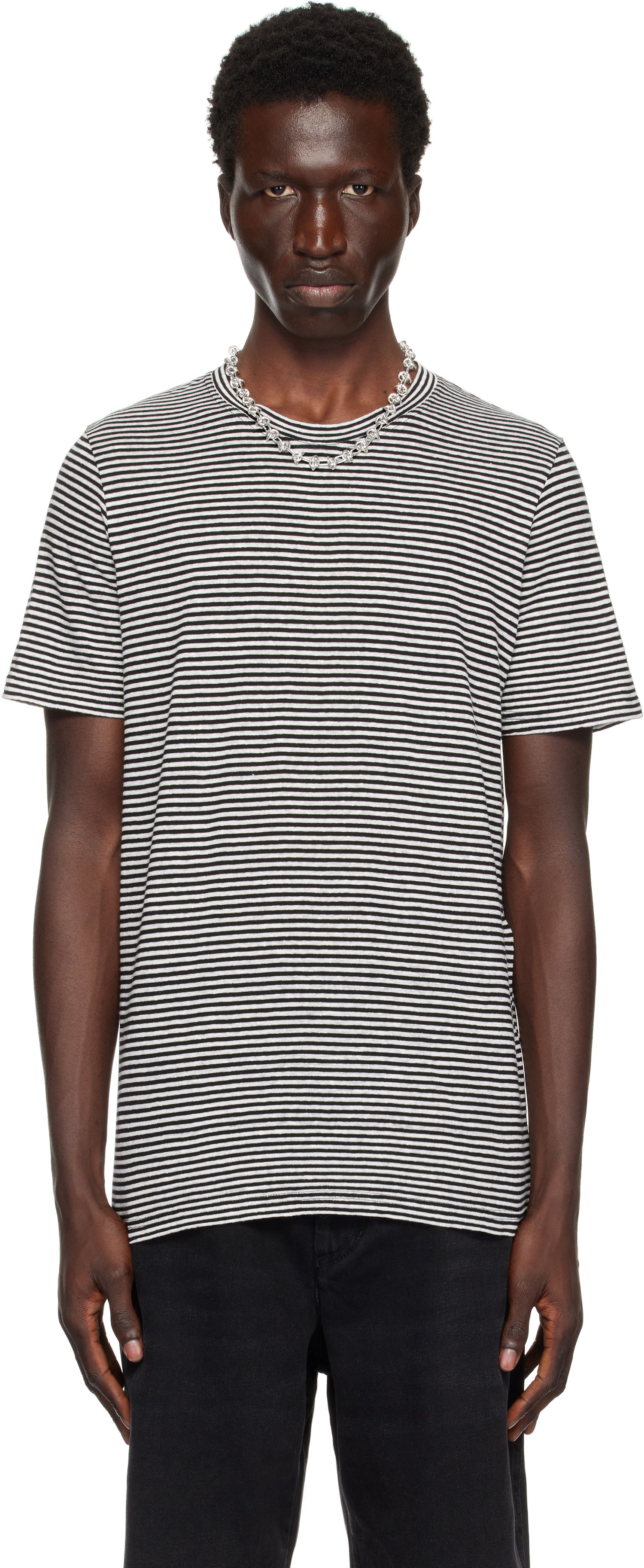 T-shirt ISABEL MARANT Striped T-Shirt Sort | 25PTS0063HA-C1N10H, 0