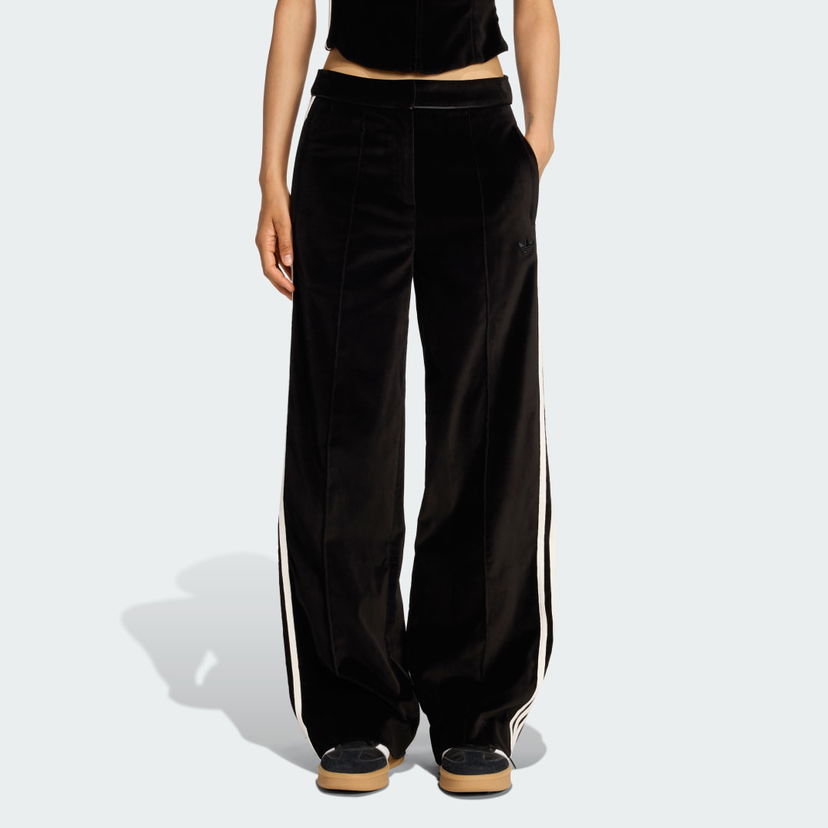 Bukser adidas Originals adidas Originals Velvet Wide Leg Pants Sort | KF2304