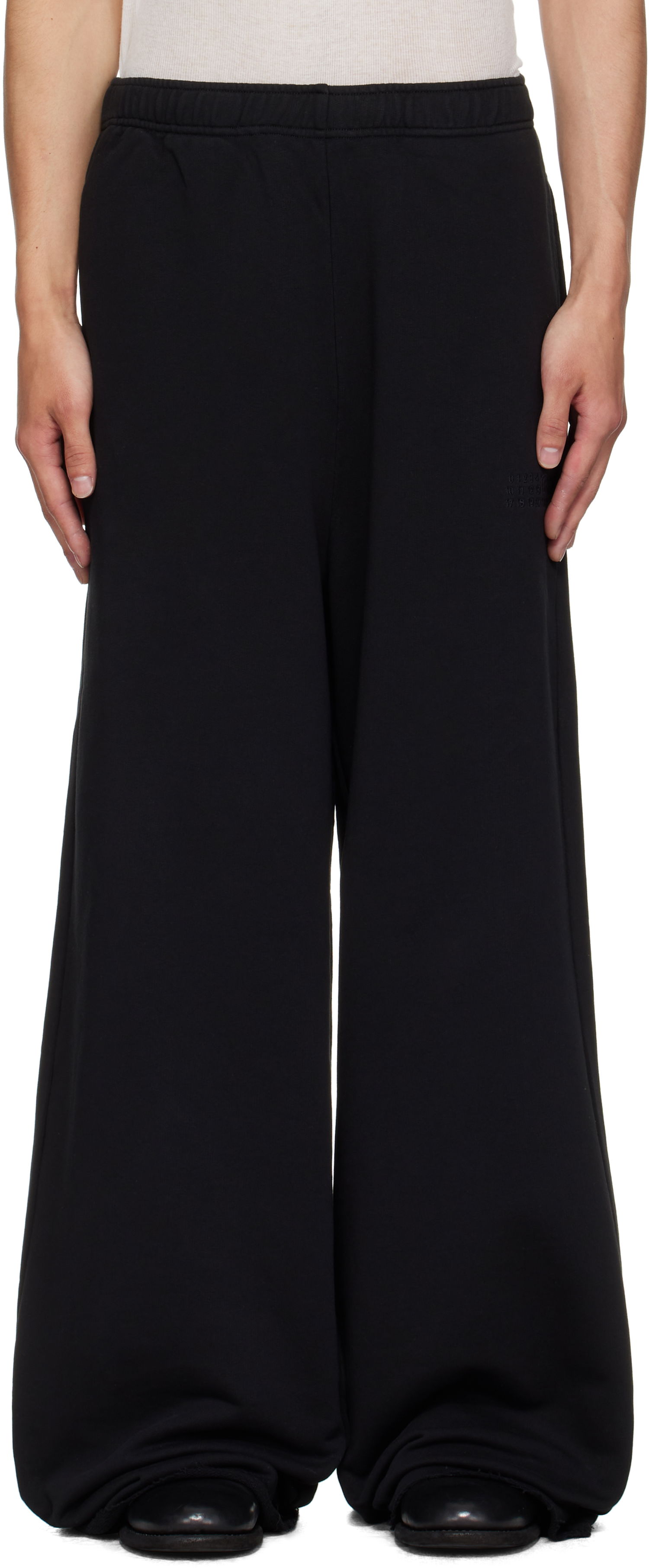 Joggingbukser Maison Margiela MM6 Maison Margiela Cotton Wide-Leg Sweatpants Sort | SH0KA0057 M25025, 0