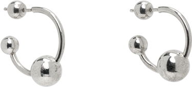 Øreringe Jean Paul Gaultier Jean Paul Gaultier Silver Ball Hoop Earrings Metalisk | 24/25-U-BO036-X053-91, 4