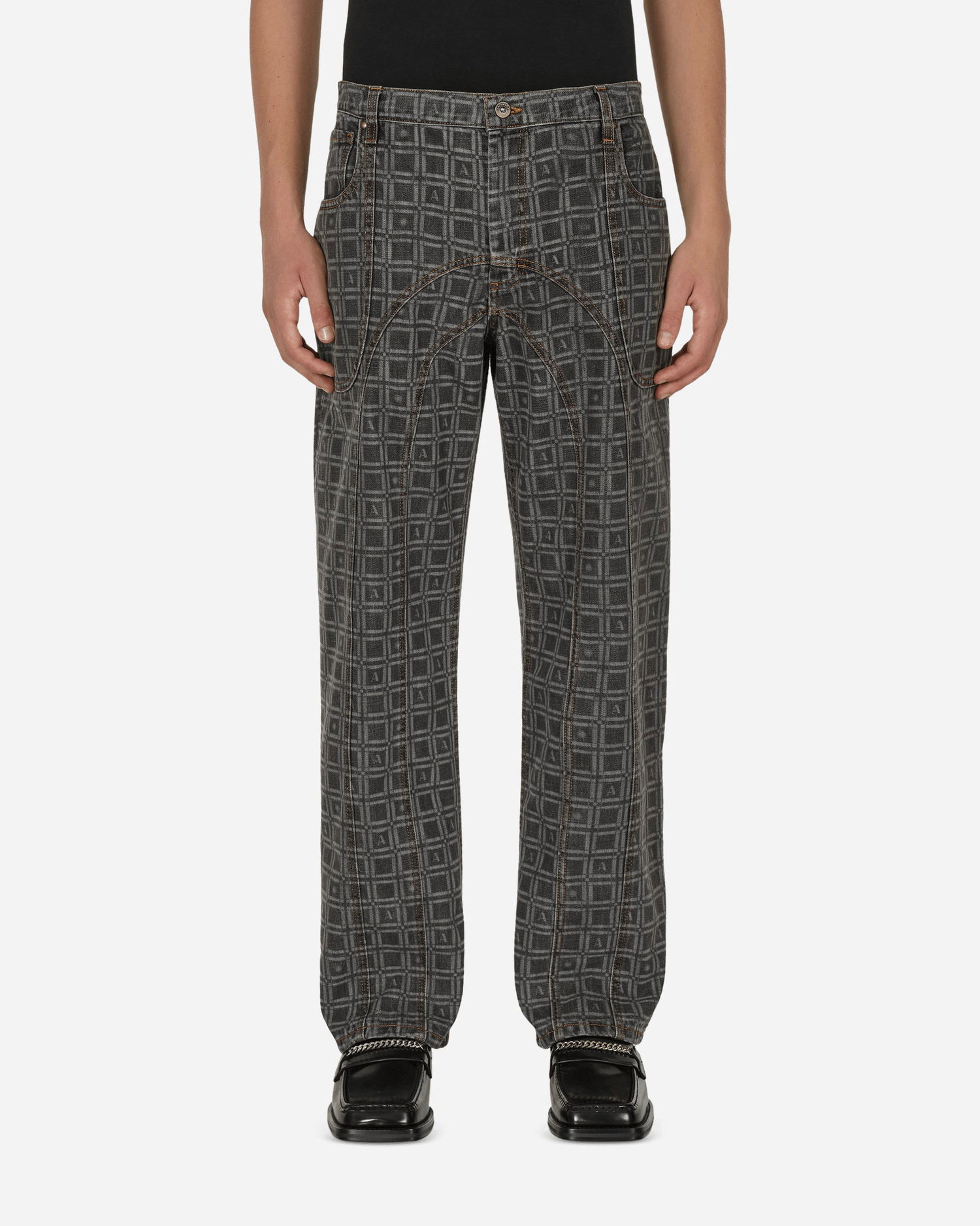 Jeans Ahluwalia Kalonji Low Rise Jeans Grå | M-AHLU-DE003-AW22-FA61 CH, 0