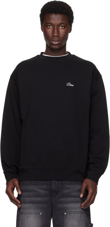Sweatshirt Dime Dime Cursive Small Logo Crewneck Sweatshirt Sort | DIMESU2538BLK, 0