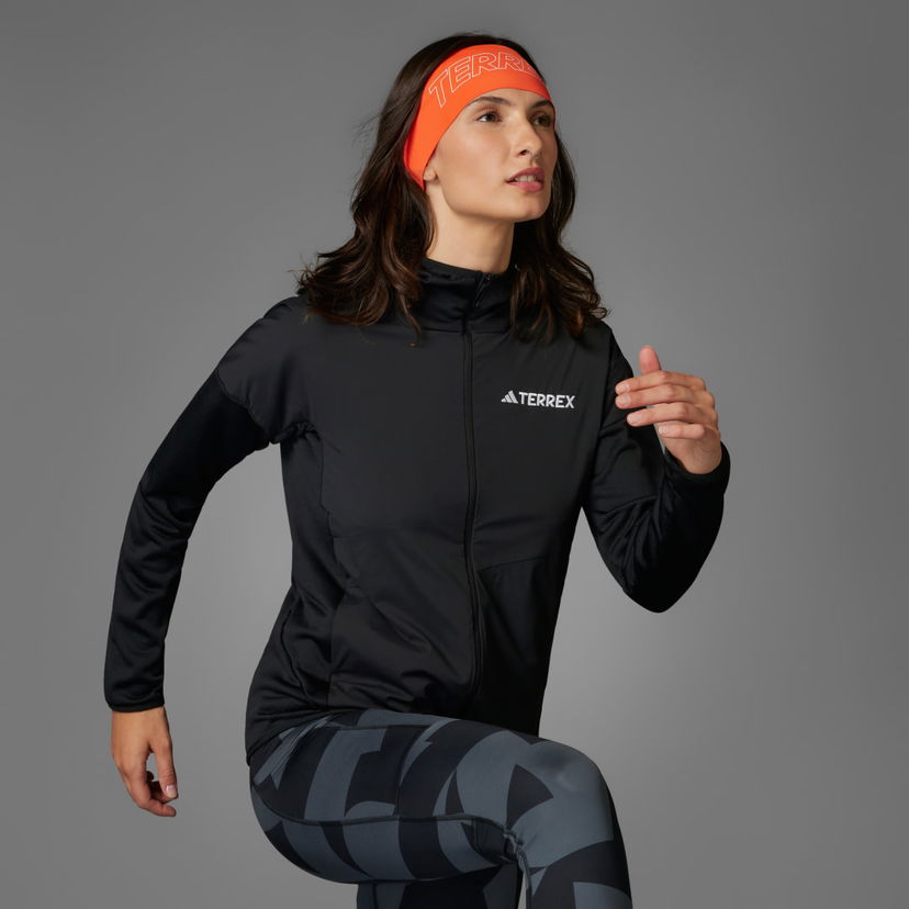 Jakke adidas Performance Terrex Xperior Climawarm+ Wind Light Fleece Hooded Jacket Sort | JF1228