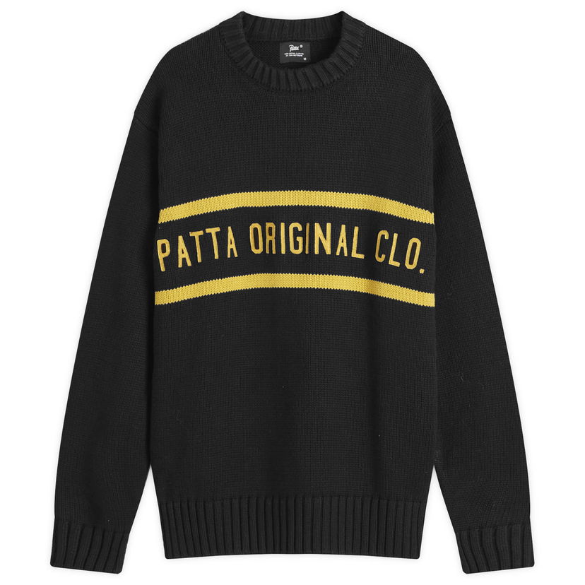 Sweater Patta Original Clothing Knitted Jumper Black Sort | POC-AW24-7000-324-0341-001