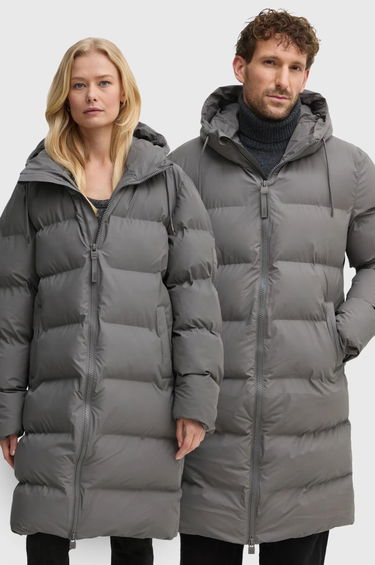 Puffer jakke Rains Long Puffer Down Jacket Grå | 15130.13, 0