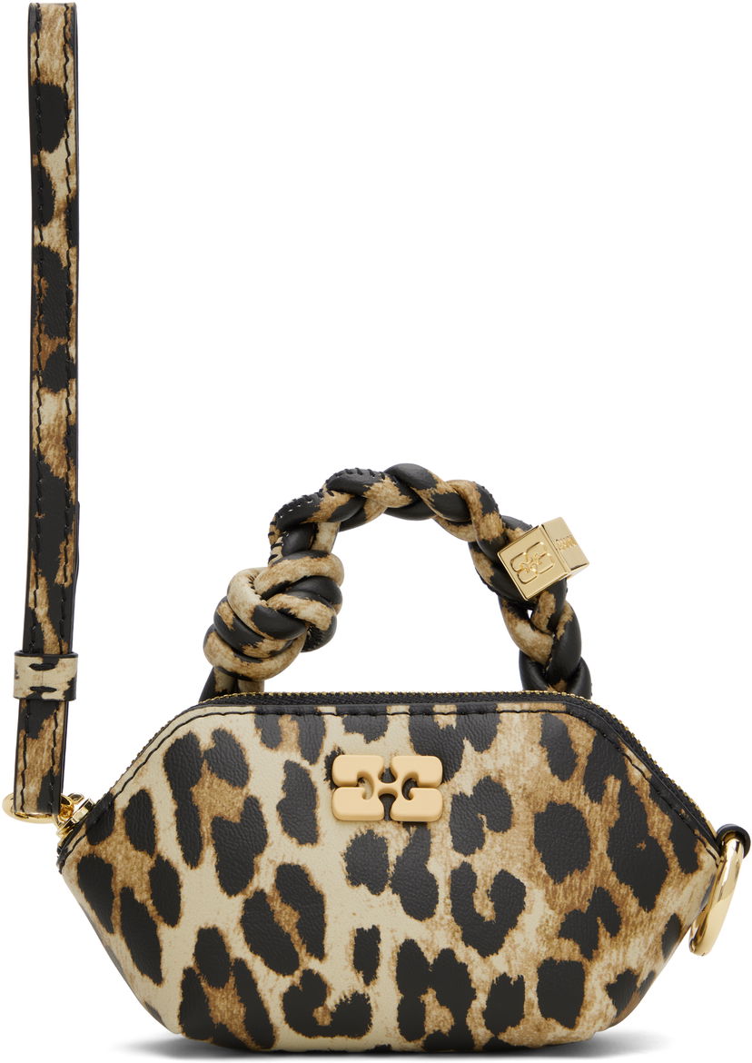 Håndtaske GANNI GANNI Nano Bou Leopard Print Bag Beige | A6549