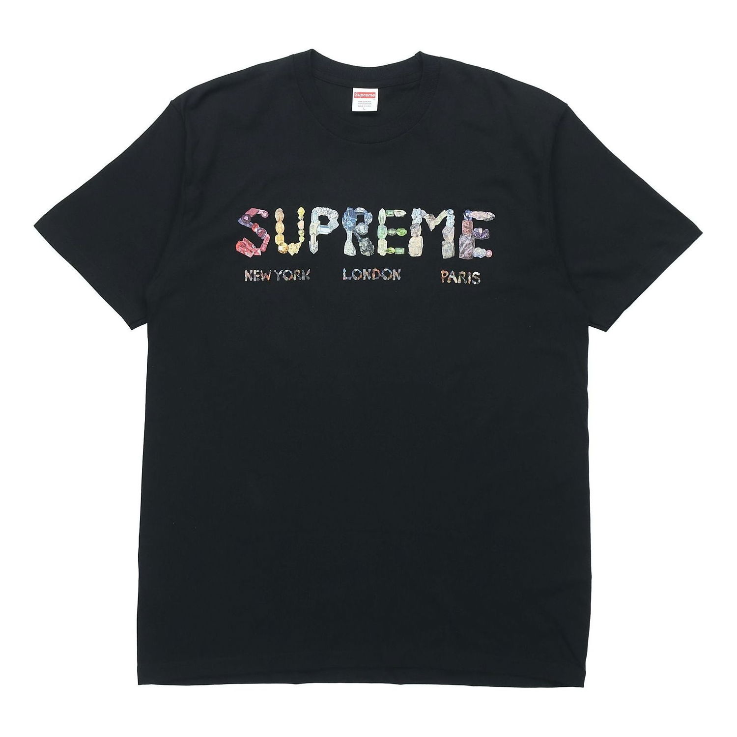 T-shirt Supreme Rocks Print Short Sleeve T-Shirt Sort | SUP-SS18-478, 0