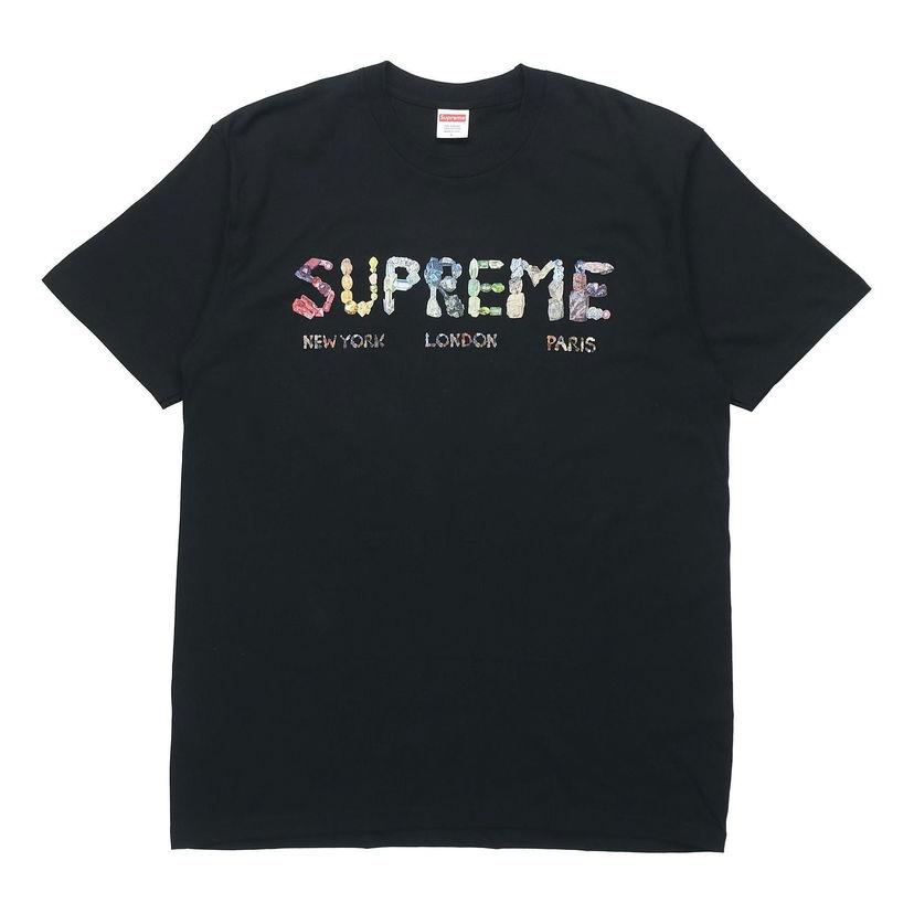 T-shirt Supreme Rocks Print Short Sleeve T-Shirt Sort | SUP-SS18-478