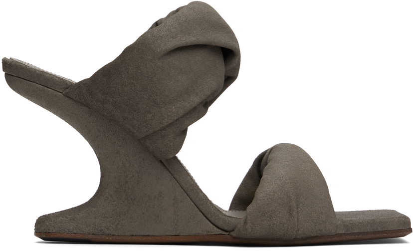 Skopleje Rick Owens Rick Owens Porterville Cantilever 8 Twisted Heeled Sandals Grå | RP01E7803 LBA