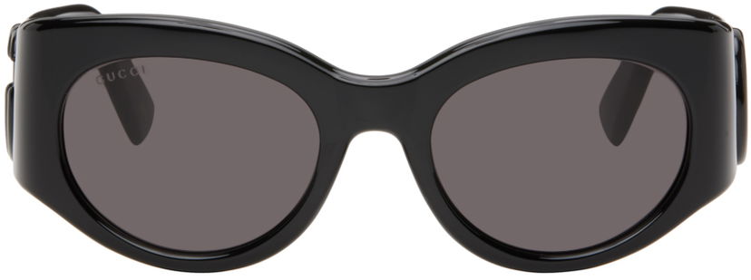 Tøj Gucci Gucci Black Marmont Monocolor Round Sunglasses Grå | GG1544S