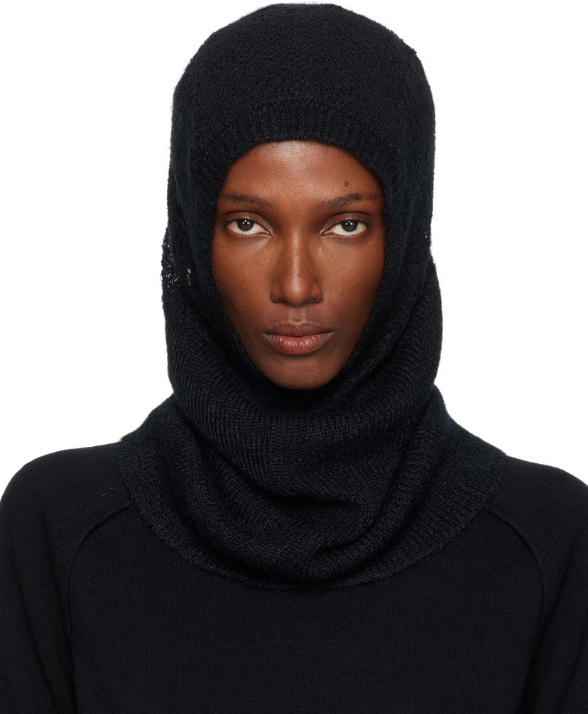 Hat Ann Demeulemeester Ann Demeulemeester Vali Knit Balaclava Sort | 2520-W-HT08-KN070-099