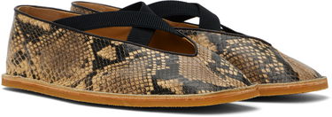 Kjole Dries Van Noten Dries Van Noten Leather Ballerina Flats Beige | MS251-1485, 3