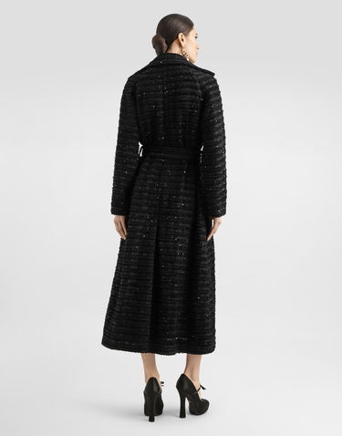 Frakker Dolce & Gabbana Dolce & Gabbana Tweed Coat with Micro-Sequin Embellishment Sort | F0W3FTHUMKNN0000, 2
