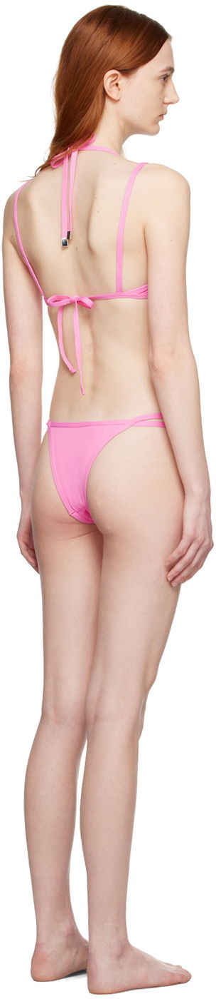 Badetøj The Attico Attico Double Strap Bikini Lyserød | 233WBB62 PA21, 2