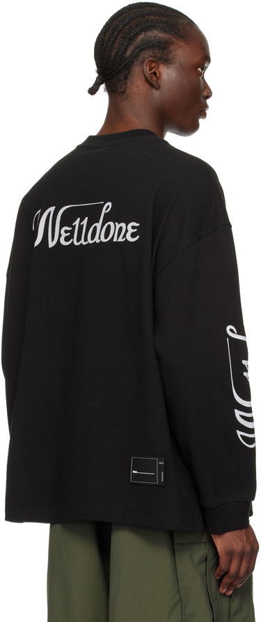 Sweatshirt We11done Long Sleeve Print T-Shirt Sort | WD-TP4-20-712-U-BK, 2