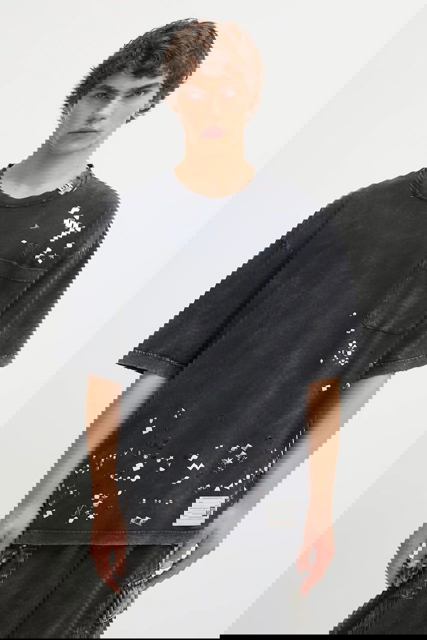 T-shirt Maison MIHARA YASUHIRO Maison MIHARA YASUHIRO Embellished Bleached T-Shirt Sort | A15TS631, 0