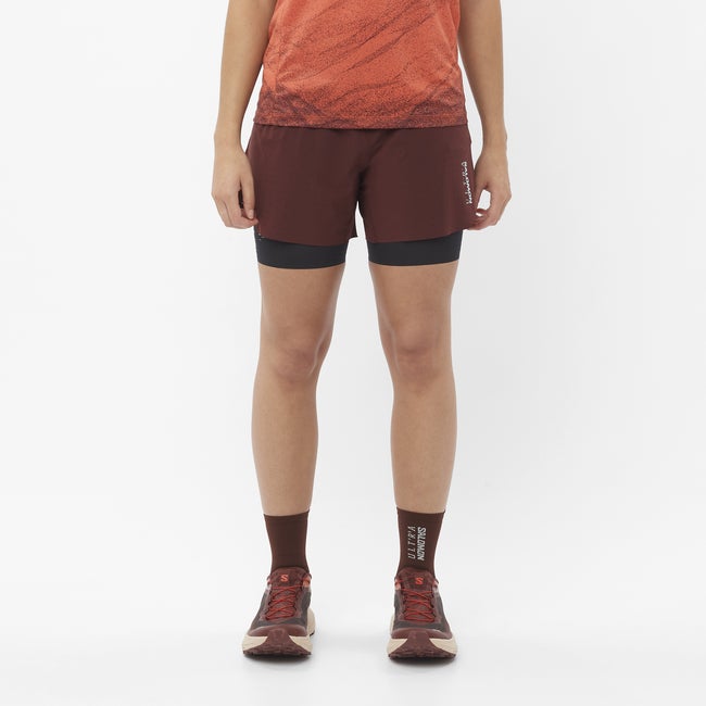 Shorts Salomon Salomon S/LAB Ultra 2-in-1 Running Shorts Brun | LC2449600, 0
