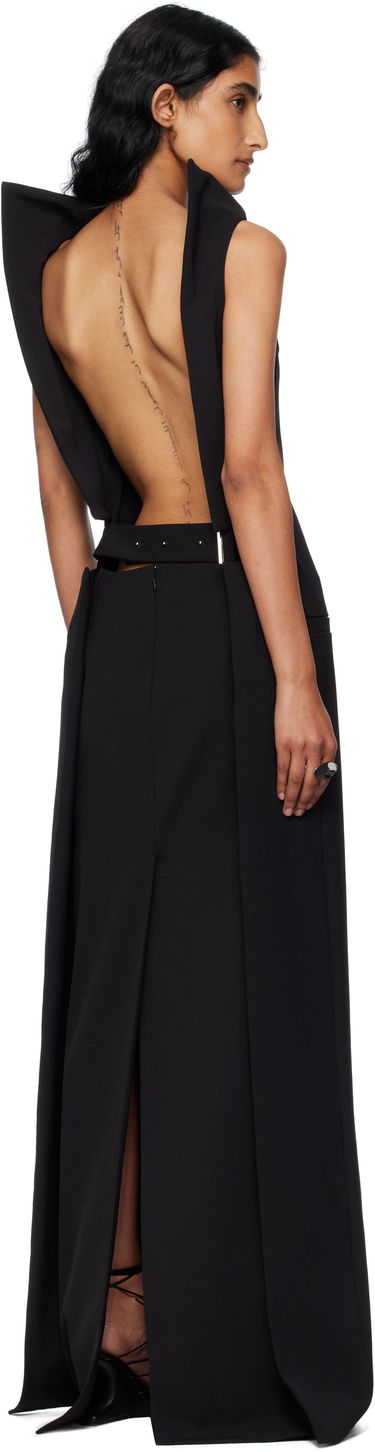 Kjole Jean Paul Gaultier Jean Paul Gaultier Cowl Neck Maxi Dress Sort | 25/03-W-DR045-W002-00, 2