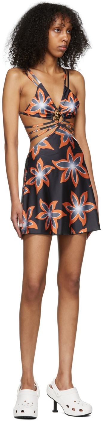 Nederdel Chopova Lowena Exclusive Floral Print Cutout Mini Dress Flerfarvet | 9122, 3
