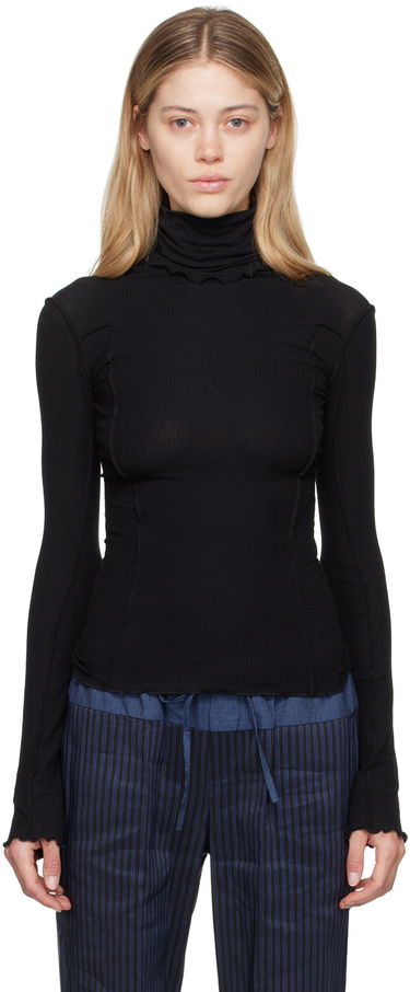 T-shirt Baserange Turtleneck Long Sleeve Top Sort | TTOMT-RI-000, 0