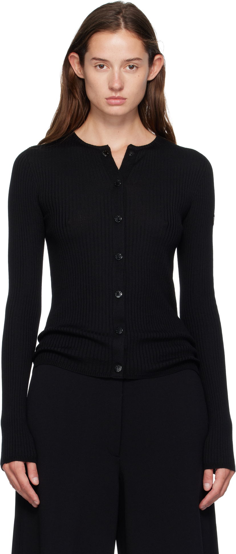Sweater Moncler Genius x EE72 Wool Cardigan Sort | K24039B00003M1131
