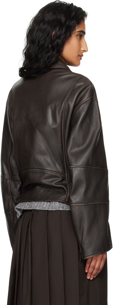 Jakke Max Mara Weekend Max Mara Egizio Leather Jacket Brun | 2525446011600, 2