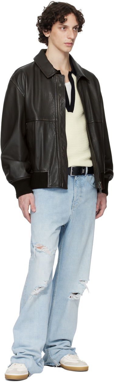 Jakke BOSS BOSS Zip Leather Jacket Sort | 50543240, 3