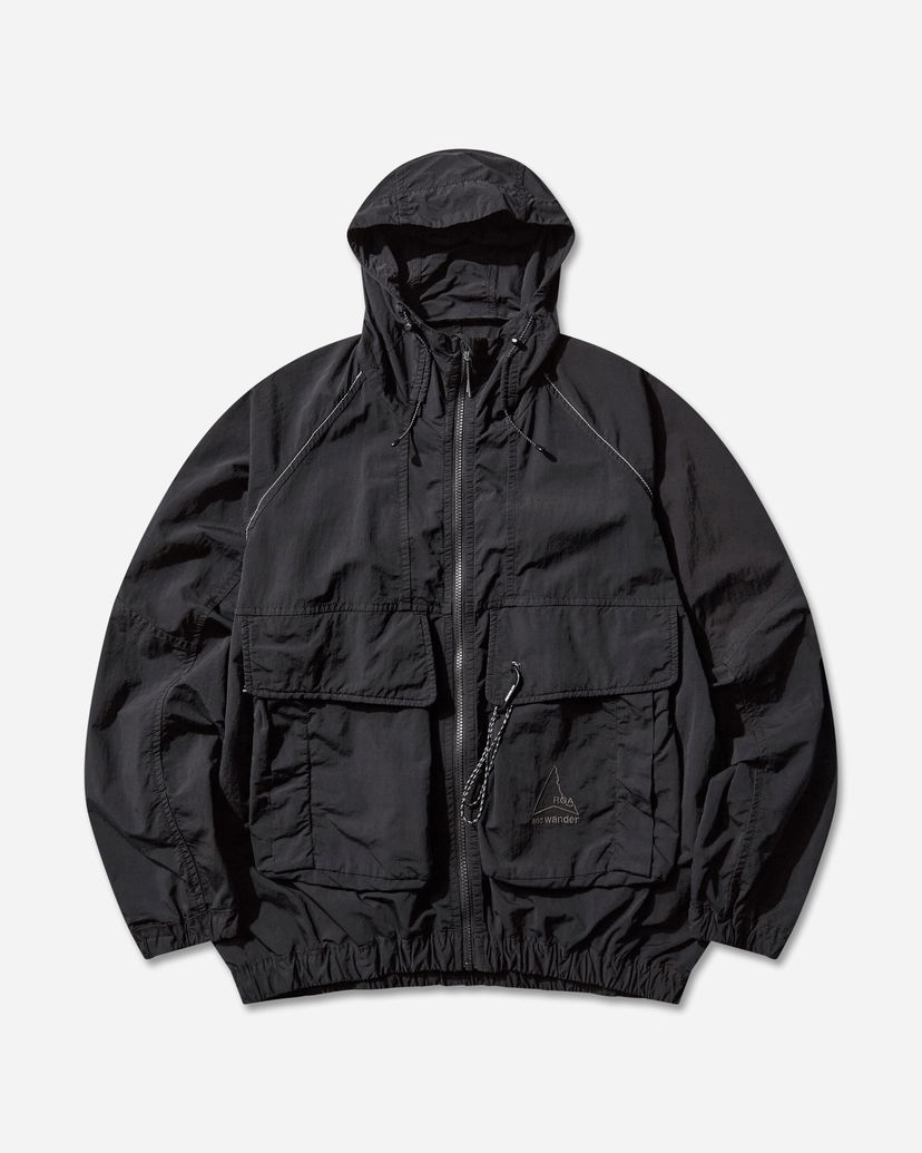Vindjakke ROA Garment-Dyed Nylon Hooded Jacket Sort | 5745221536 10