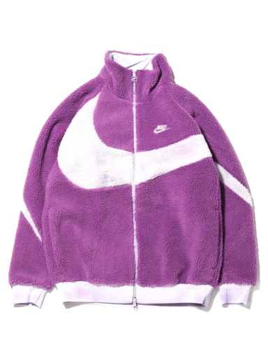 Jakke Nike Big Swoosh Reversible Boa Jacket Purple Lilla | BQ6546-570