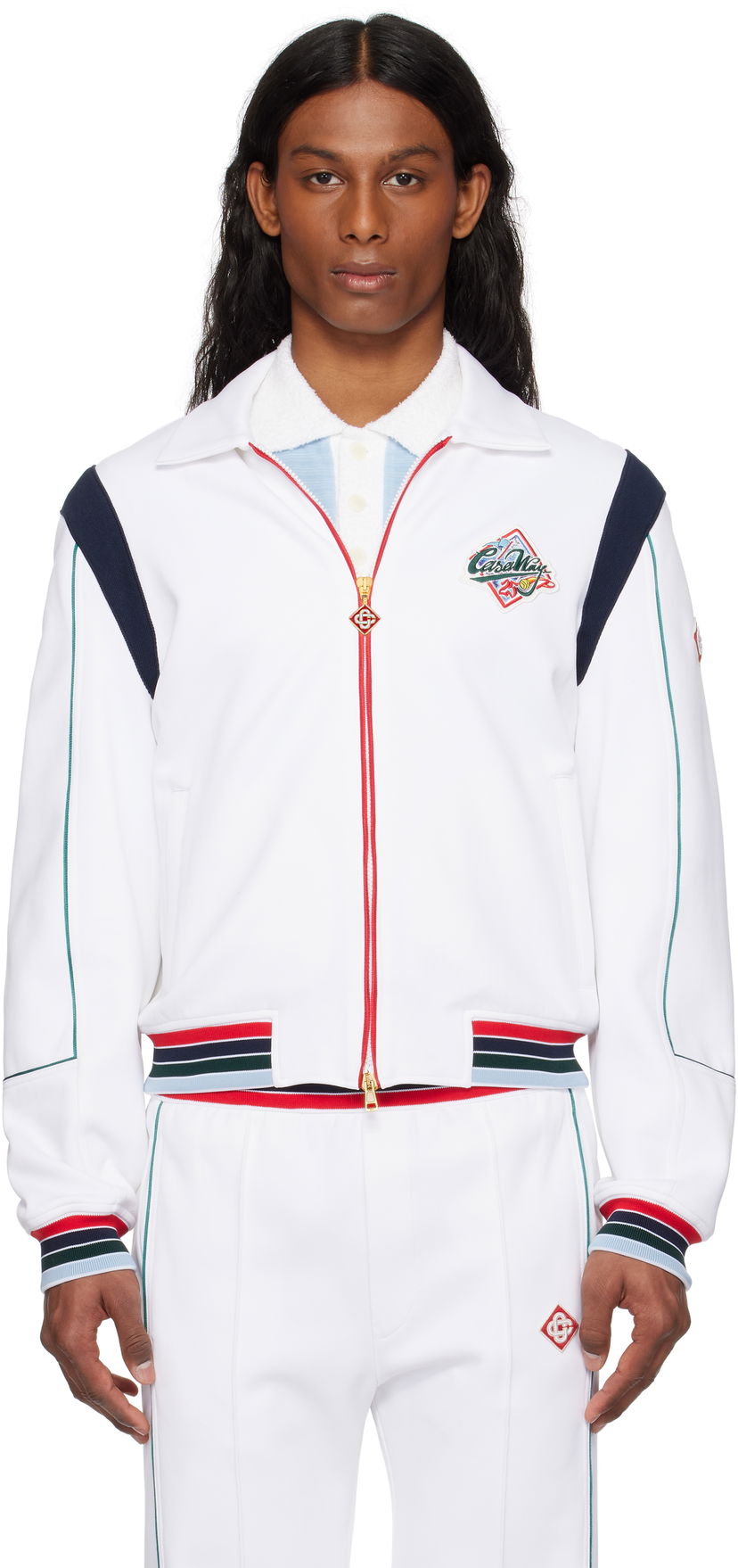 Træningsdragt Casablanca Casablanca 'Casa Way' Track Jacket Hvid | MS25-JTP-344-01