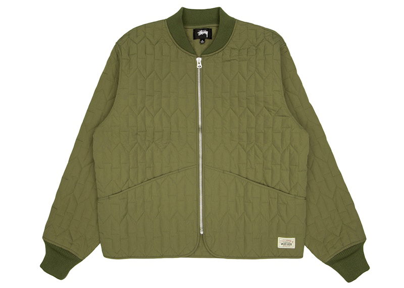 Bomberjakke Stüssy Quilted Liner Jacket Grøn | 115670_OLIV