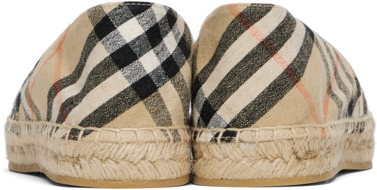 Tøj Burberry Burberry Check Mews Espadrilles Beige | 8109180, 1