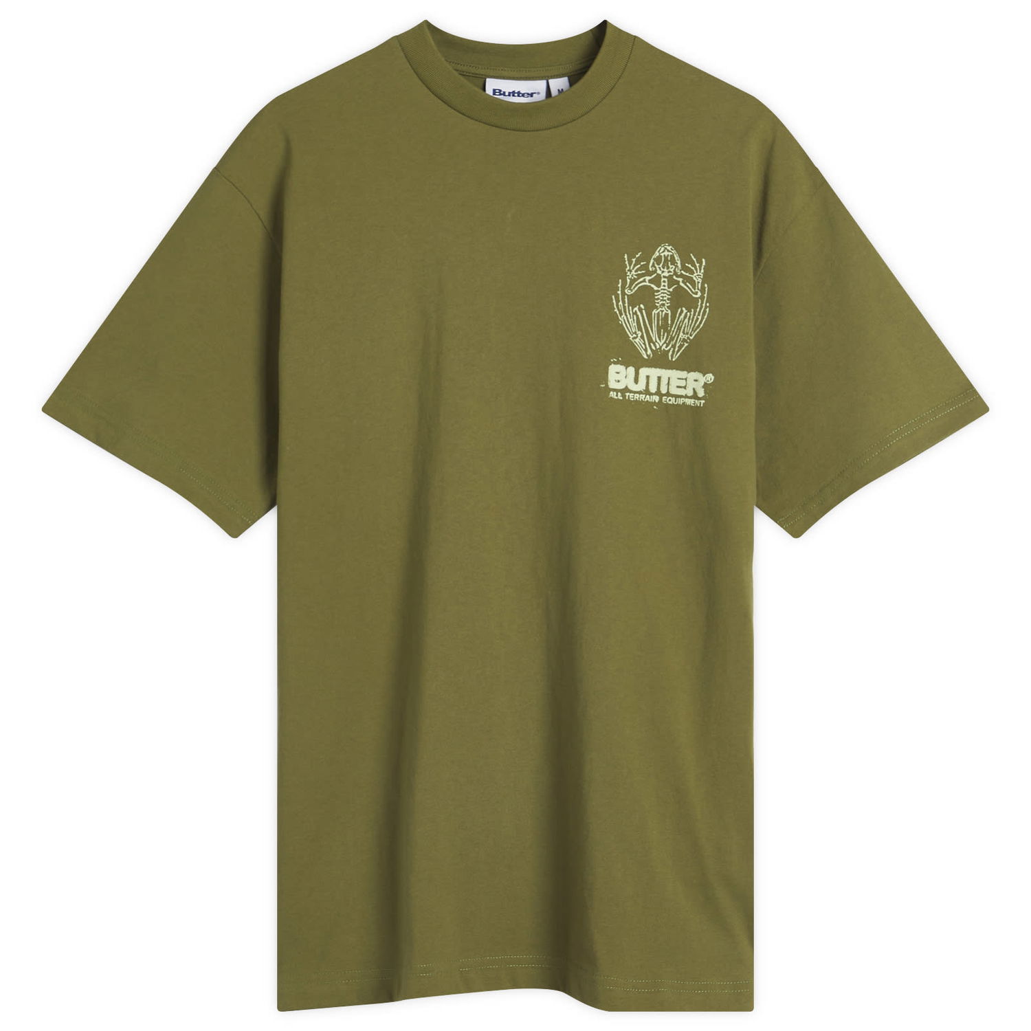 T-shirt Butter Goods Fossil Tee Large Grøn | BG252113-MOS, 0