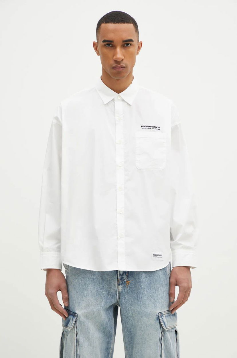Skjorte Neighborhood NEIGHBORHOOD Relaxed Fit Shirt Hvid | 242SPNH.SHM03