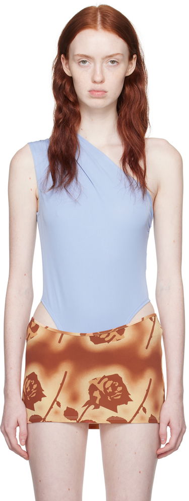 Krop Miaou Miaou One Shoulder Thong Bodysuit Blå | 6005VCJALL, 0