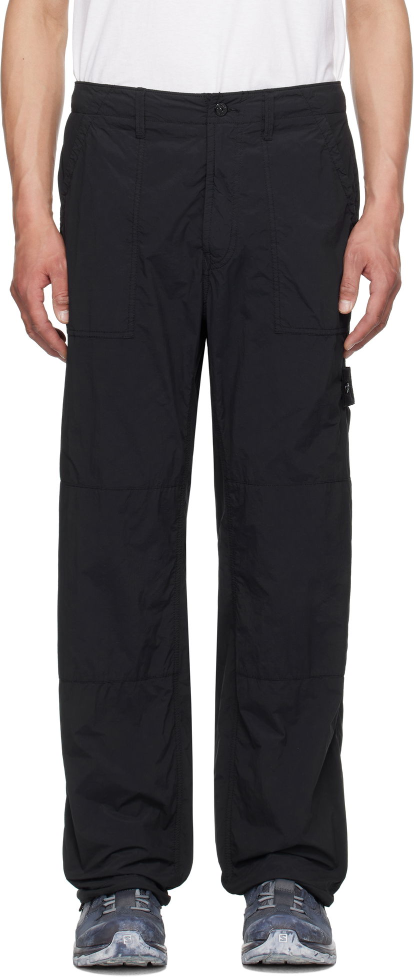 Cargo bukser Stone Island Stone Island Nylon Ghost Trousers Sort | K1S15 3100012 S00F6