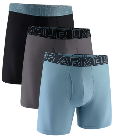 Boksere Under Armour Under Armour SOLID 6in 3-Pack Boxer Shorts Blå | 1383884-587, 0