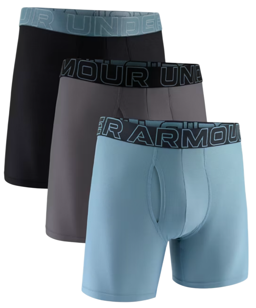 Boksere Under Armour Under Armour SOLID 6in 3-Pack Boxer Shorts Blå | 1383884-587