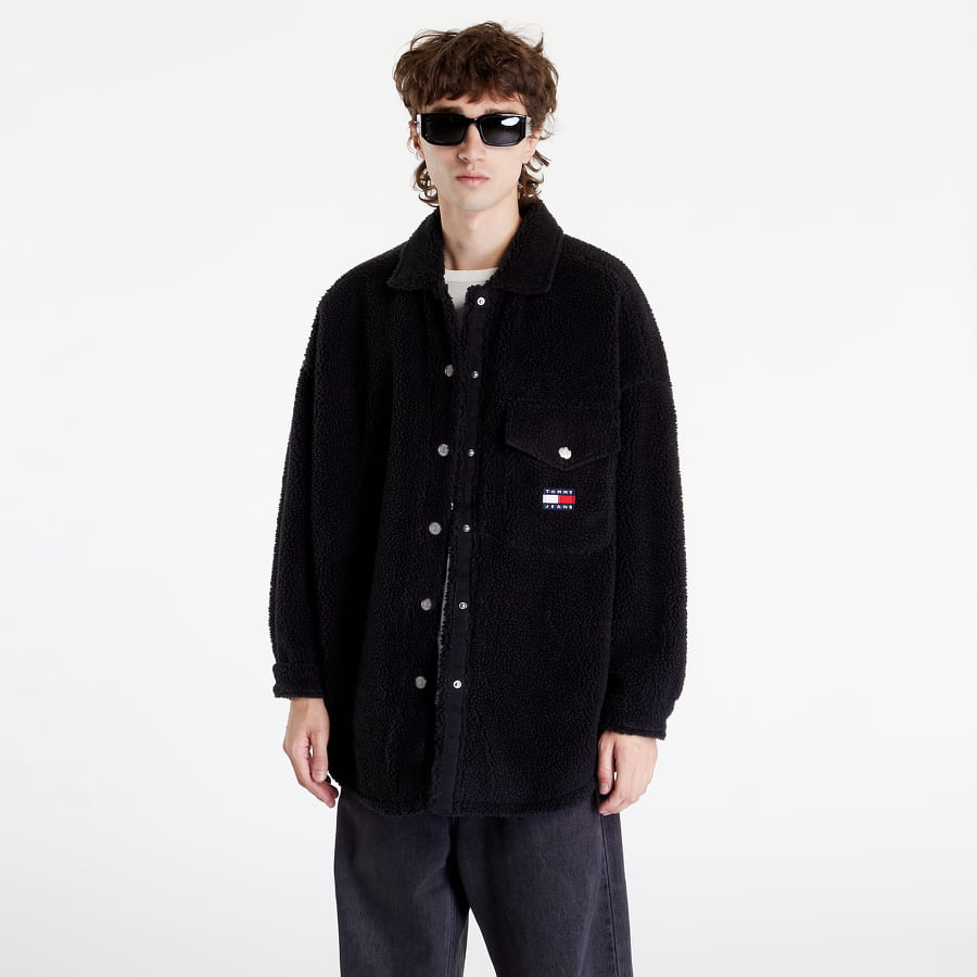 Jakke Tommy Hilfiger Jacket Oversized Sherpa Sort | DW0DW14458 BDS, 0