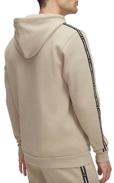 Sweatshirt Under Armour Icon Fleece Hoodie with Taping Beige | 1389356-299, 1