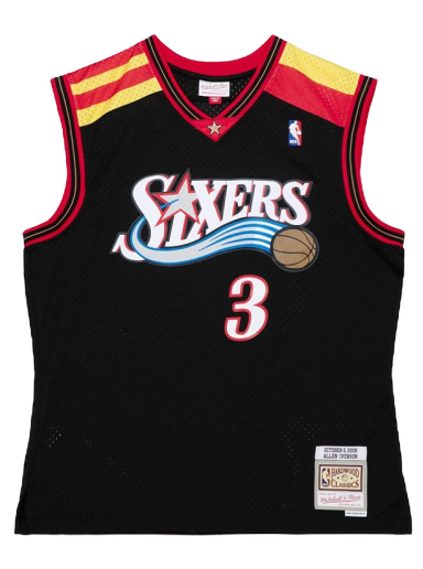 Jersey Mitchell & Ness NBA Philadelphia 76ers Allen Iverson Alternate Spain Jersey Sort | SMJY4203-P7606AIVBLCK