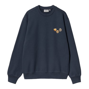 Sweater Carhartt WIP Carhartt WIP Button Sweatshirt Mørkeblå | I034730_5, 4