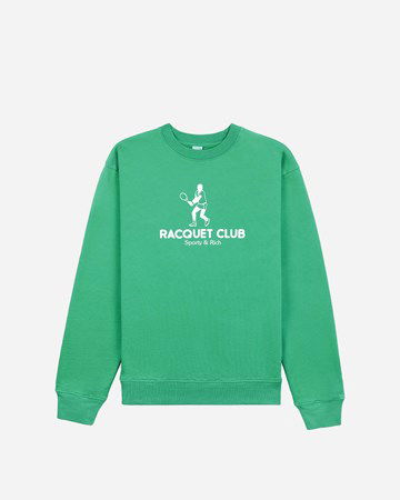 Sweatshirt Sporty & Rich Racquet Club Crewneck Grøn | CR654GS, 0