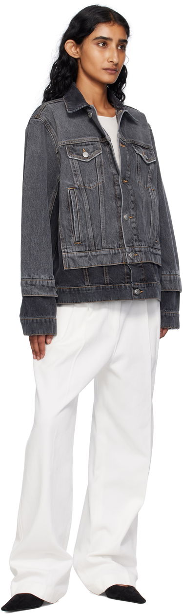 Jakke Stella McCartney Stella McCartney Tonal Panelled Denim Jacket Grå | 6D03443SQH30, 3